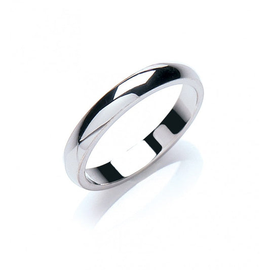 Wedding Band – 3mm Plain D-Shape