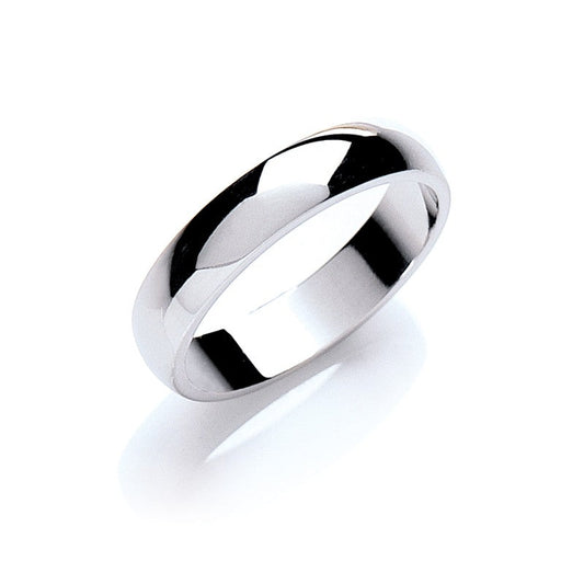 Wedding Band – 4mm Plain D-Shape