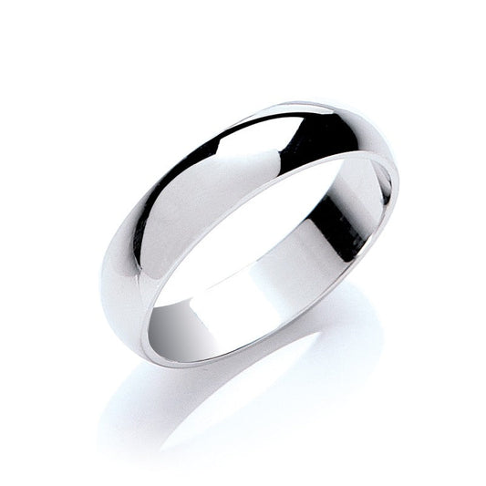 Wedding Band – 5mm Plain D-Shape