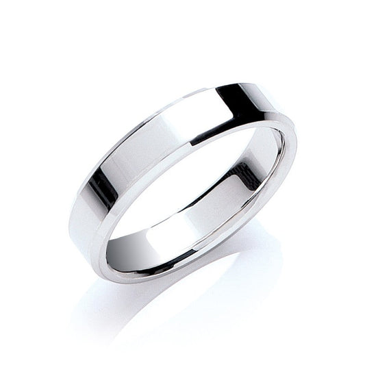 Wedding Band – 5mm Flat Court Bevelled Edge