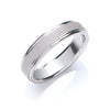 5 mm Flat Court Mill Grain Centre Wedding Band