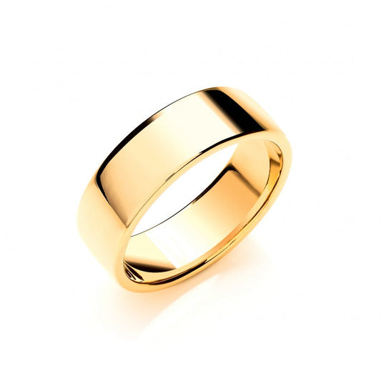 7mm Soft Court Shape Wedding Band