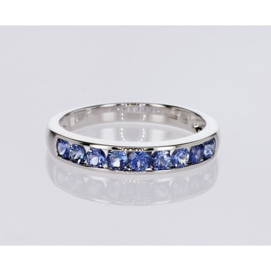 Channel Set Blue Sapphire Ring