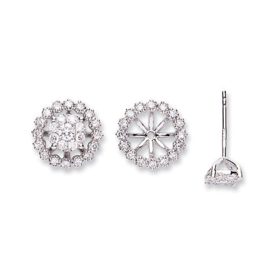 18k White Gold 0.70ct Diamond Studs Earrings