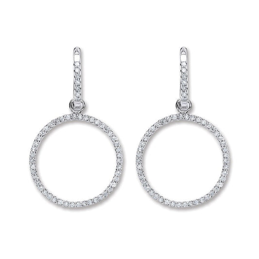 18k White Gold 0.55ct Diamond Drop Earrings