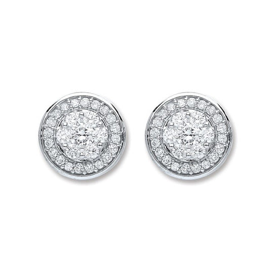 18k White Gold 0.50ct diamond Stud Earrings