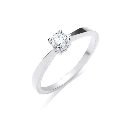 18k White Gold 0.25ct Diamond Engagement Ring