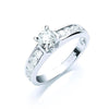 18k White Gold 1.00ct Brilliant Cut Centre Diamond Ring