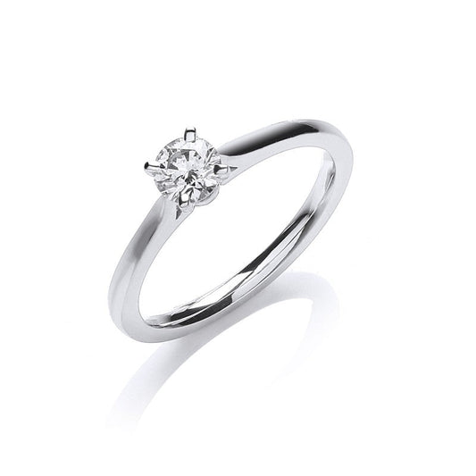18k White Gold 0.30ct Solitaire Ring