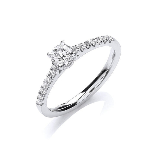 18k White Gold 0.45ct Solitaire Ring
