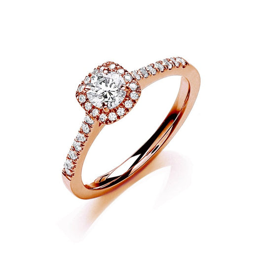 18k Rose Gold 0.50ct Engagement Ring
