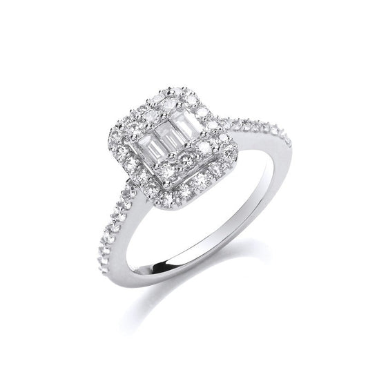18k White Gold 0.83ct Diamond Ring