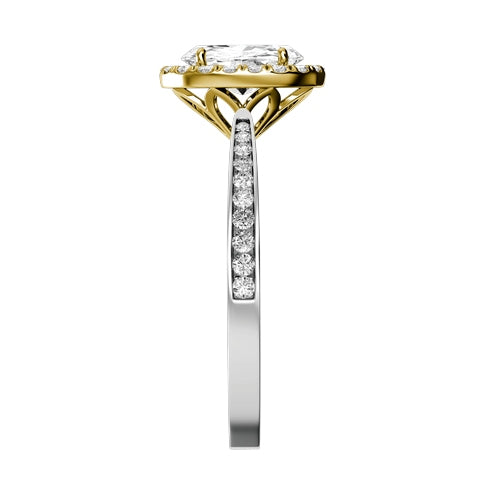 Oval Lab-grown Diamond Bridal Ring — side