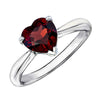 Heart Shaped Garnet Ring