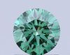 0.82ct Round Lab Grown Diamond (Colour Fancy Vivid Green, Clarity VS1, Cut EX, IGI Certified)