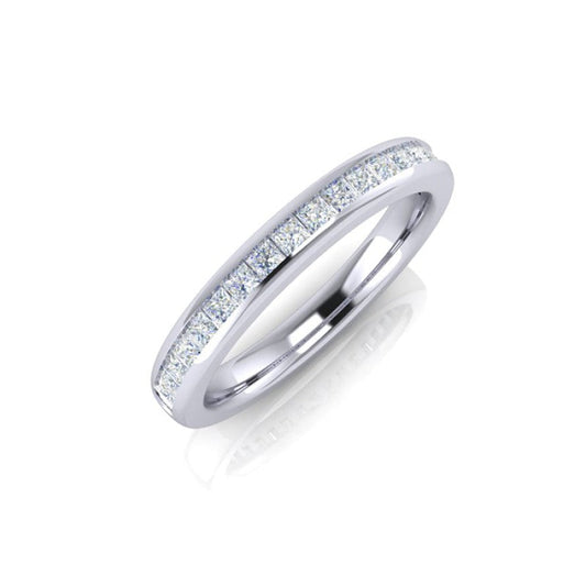 Channel Set Princess Cut Diamond Ring