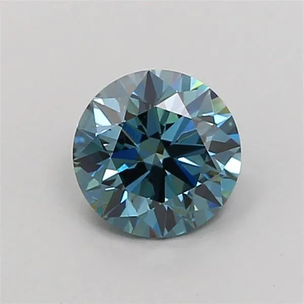 1.03ct Round Lab Grown Diamond (Colour Fancy Vivid Blue, Clarity VVS2, Cut ID, IGI Certified)