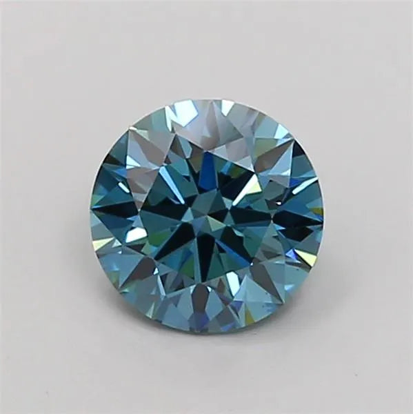 1.08ct Round Lab Grown Diamond (Colour Fancy Vivid Blue, Clarity VVS2, Cut ID, IGI Certified)