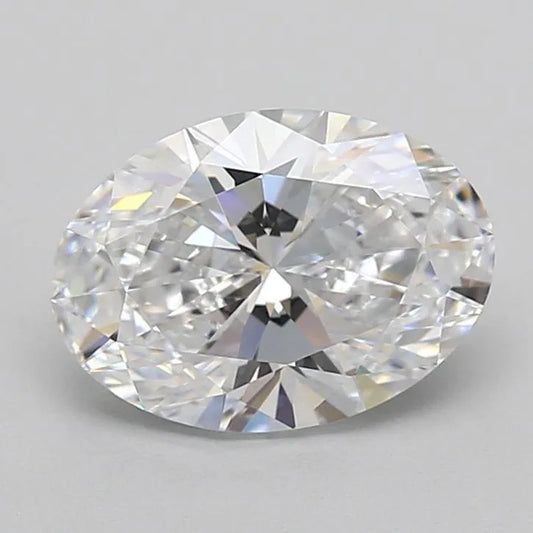 2.00ct Oval Lab Grown Diamond (Colour D, Clarity VVS1, IGI Certified)