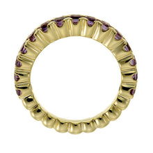 Round Amethyst Eternity Ring