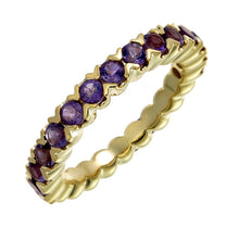 Round Amethyst Eternity Ring