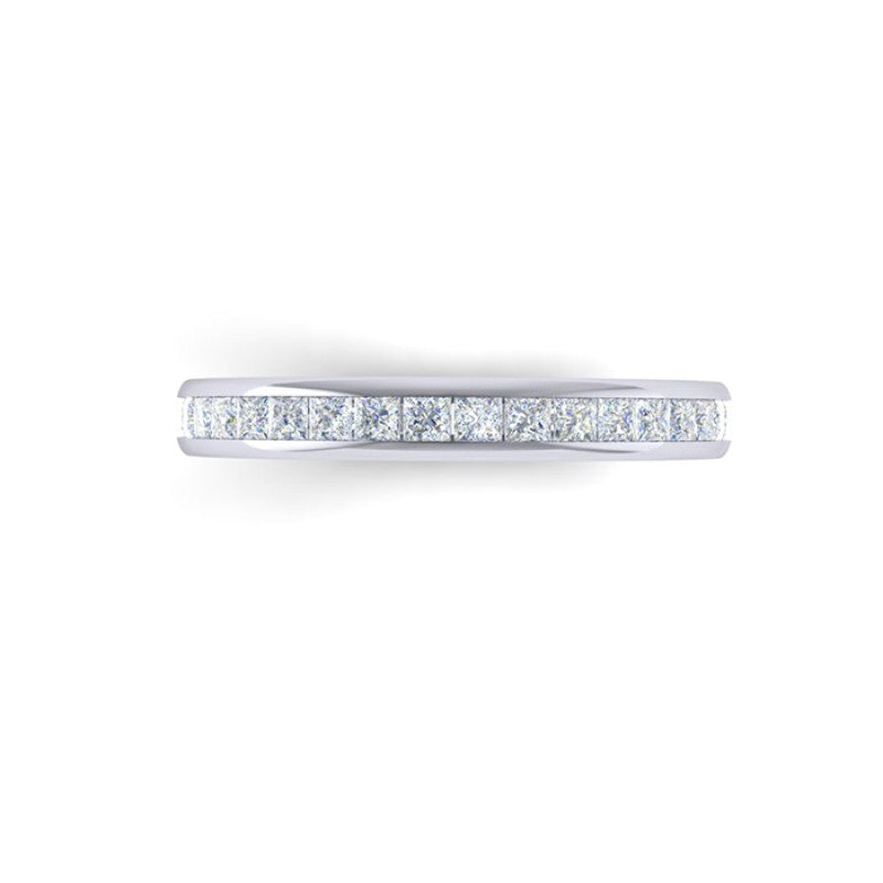Channel Set Princess Cut Diamond Ring