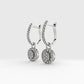 Halo Diamond Drop Earrings