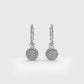 Halo Diamond Drop Earrings