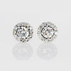 Diamond Halo Stud Earing