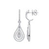 18k Wg 1.17ct Fancy Pear Shaped Grain Set Drop Earrings