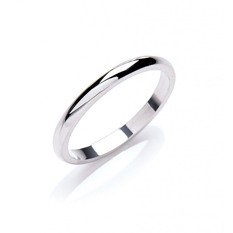 Wedding Band – 2mm Plain D-Shape