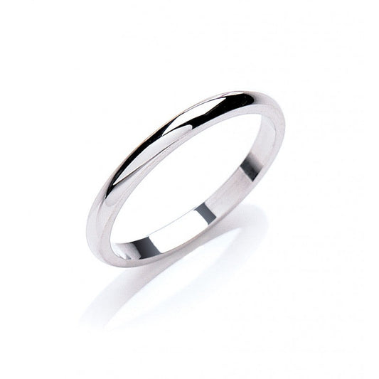 Wedding Band – 2mm Plain D-Shape