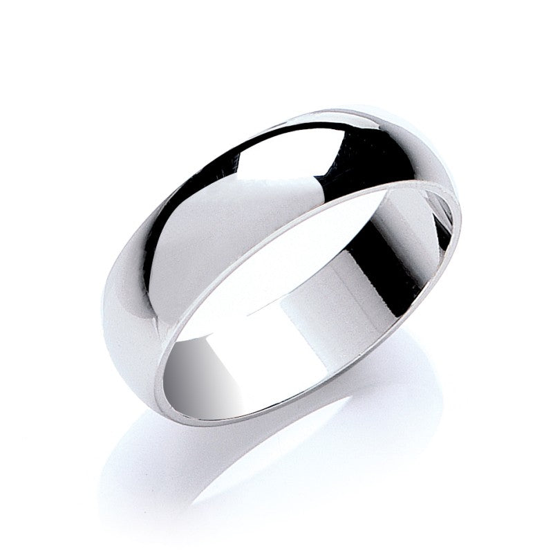 Wedding Band – 6mm Plain D-Shape