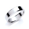 6mm Flat Court Bevelled Edge Wedding Band