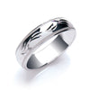 6mm Court Millgrain Edge & D/C Design Wedding Band