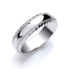 6mm Court Millgrain Edge & D/C Wedding Band