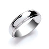 6mm Court Track Edge Wedding Band