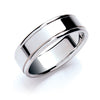 7mm Flat Court Track Edge Polish Wedding Band