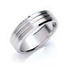 7mm Flat Court Bevelled Edge Matt Wedding Band