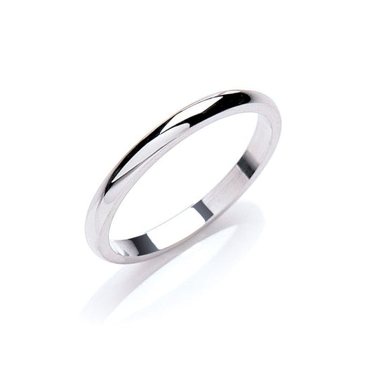 2.5mm D-Shape Wedding Band