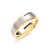 6mm Two Colour Matt Centre – Polish Edge Wedding Band