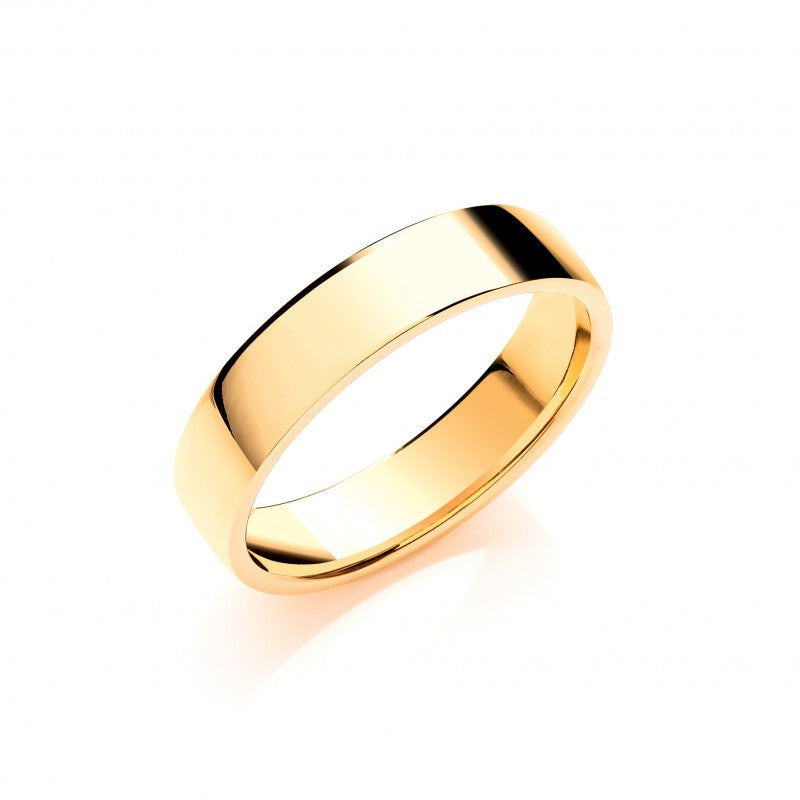 5mm Soft Court Shaped Wedding Band