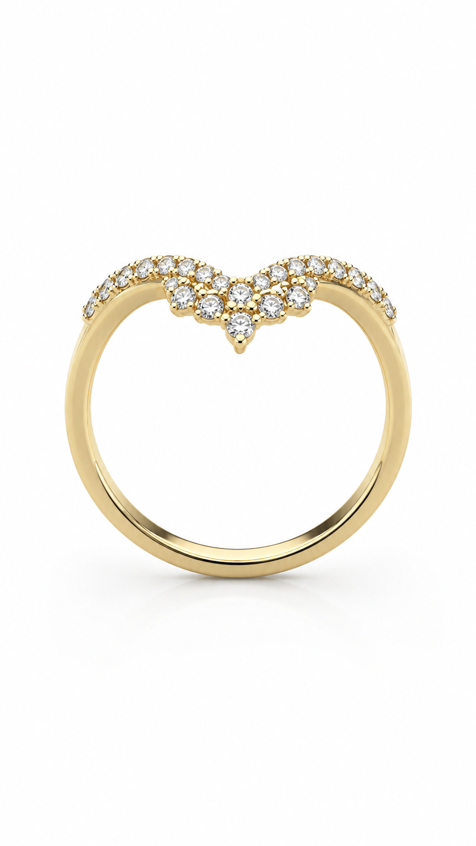 Celestial V Pavé Ring