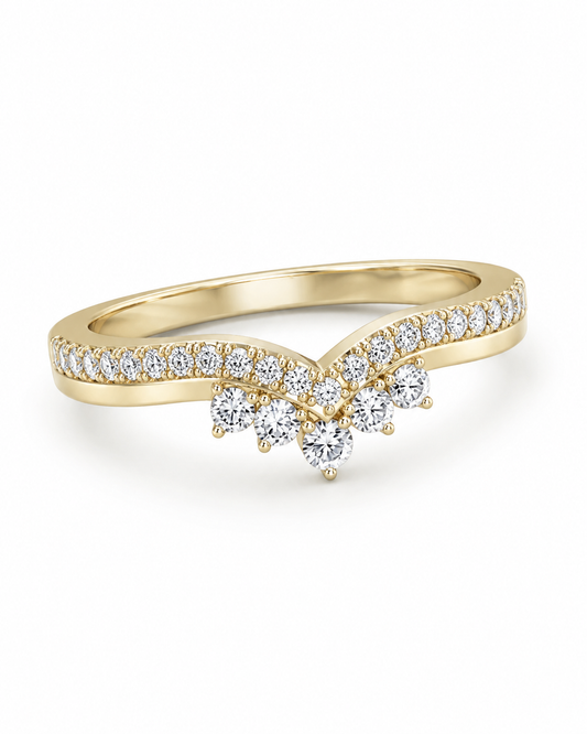 Celestial V Pavé Ring