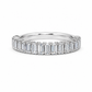 4ct Natural Diamond Baguette Half-Eternity Ring in 18K White Gold