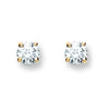 18k Yellow Gold 0.25ct Claw Set Diamond Stud Earrings