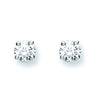 18k White Gold 0.25ct Claw Set Diamond Stud Earrings
