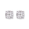 18k White Gold Cluster 0.75ct Diamond Studs