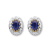 9k Yellow Gold 0.20ct Diamond & 0.90ct Sapphire Stud Earrings