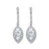 18k White Gold 2.50ct diamond Drop Earrings